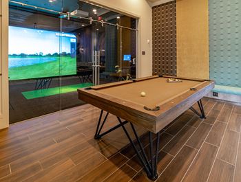 Game room with pool table